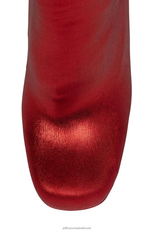 il Jeffrey Campbell pantalones מגפיים מברך עד ירך נשים אדום מתכתי NN6N6838