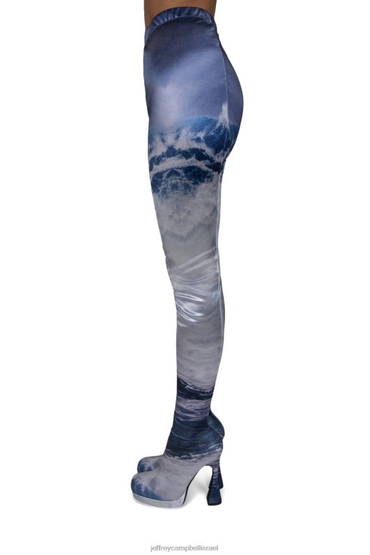 il Jeffrey Campbell pantalones מגפיים מברך עד ירך נשים גלים כחולים NN6N6886