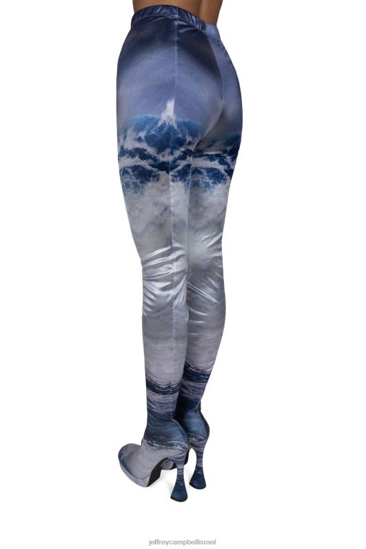 il Jeffrey Campbell pantalones מגפיים מברך עד ירך נשים גלים כחולים NN6N6886