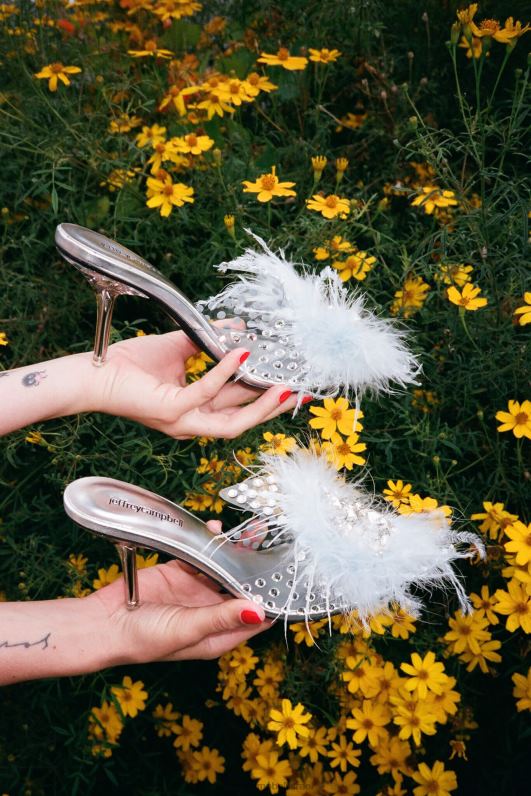 il Jeffrey Campbell pixxie-f פרד עם עקב נשים ויניל שקוף כחול NN6N61667