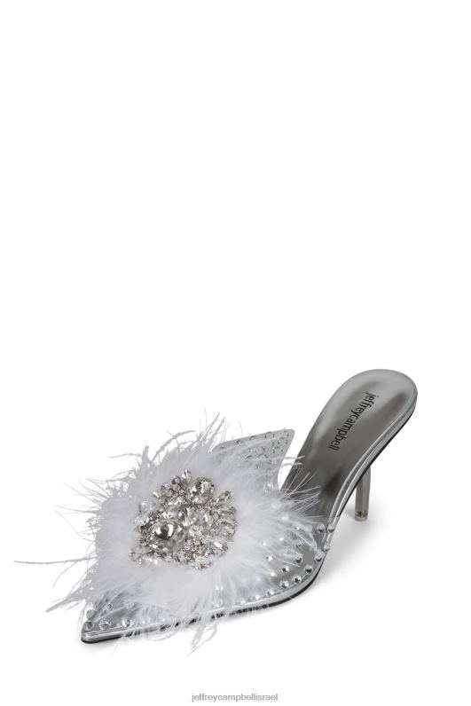 il Jeffrey Campbell pixxie-f פרד עם עקב נשים ויניל שקוף לבן NN6N61668