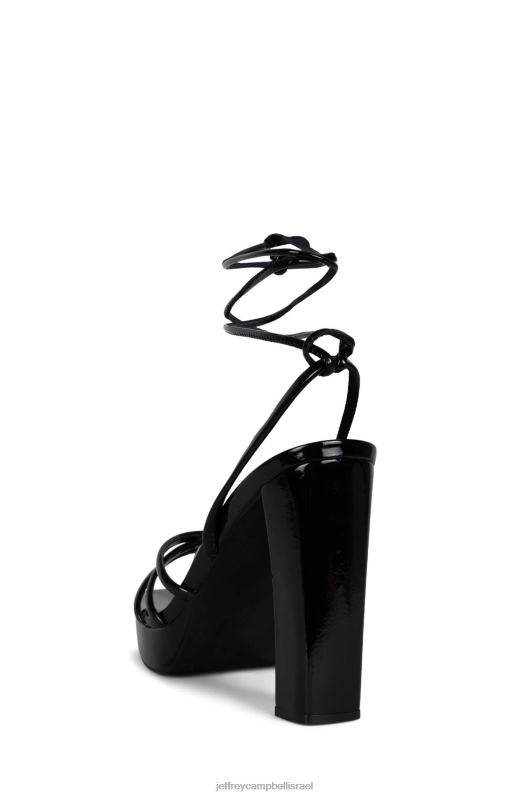 il Jeffrey Campbell presecco סנדל פלטפורמה נשים פטנט קמט שחור NN6N61052