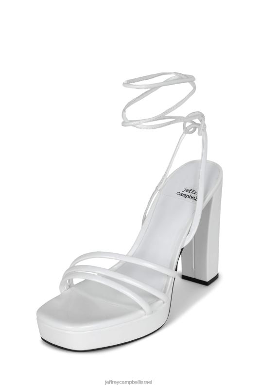 il Jeffrey Campbell presecco סנדל פלטפורמה נשים פטנט קמט לבן NN6N61218