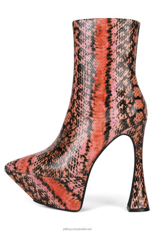 il Jeffrey Campbell pwr-chord מגפי קרסול נשים נחש ורוד NN6N6620