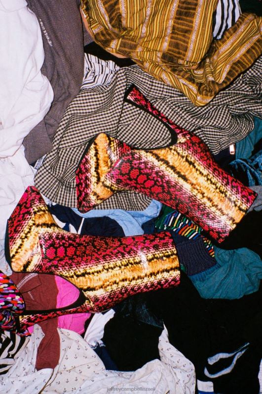 il Jeffrey Campbell pwr-chord מגפי קרסול נשים נחש ורוד NN6N6620