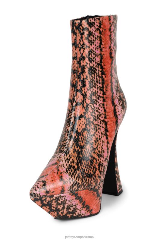 il Jeffrey Campbell pwr-chord מגפי קרסול נשים נחש ורוד NN6N6620