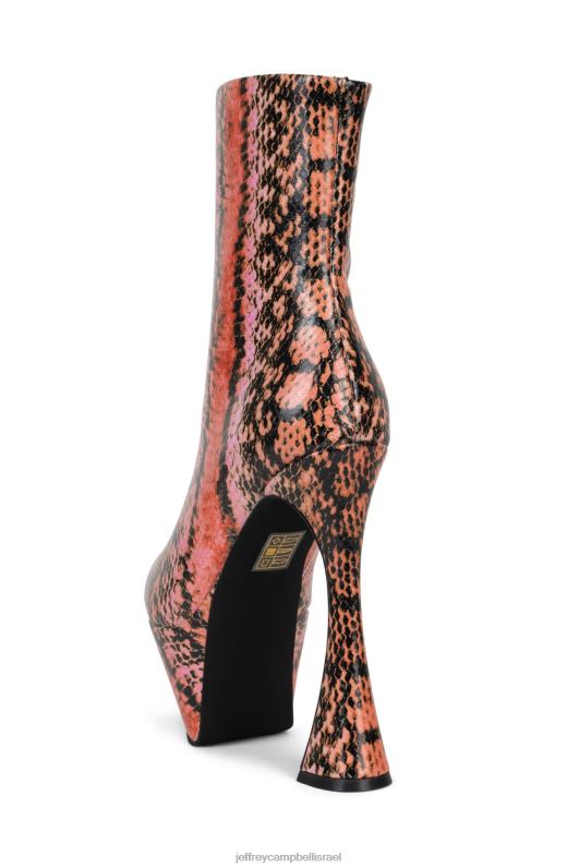 il Jeffrey Campbell pwr-chord מגפי קרסול נשים נחש ורוד NN6N6620