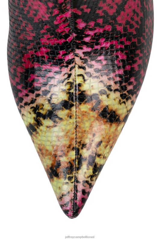 il Jeffrey Campbell pwr-chord מגפי קרסול נשים נחש ורוד צהוב NN6N6621