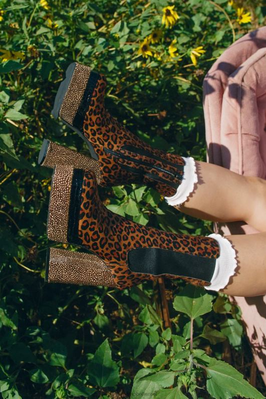 il Jeffrey Campbell ריקוד-q-f מגפי קרסול נשים צ'יטה מולטי שזוף NN6N6559