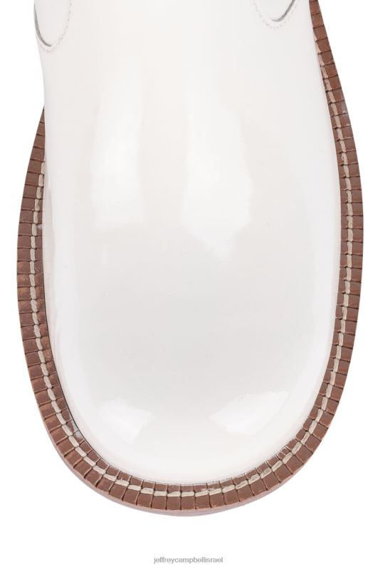il Jeffrey Campbell quavo מגפי קרסול נשים פטנט לבן NN6N6483