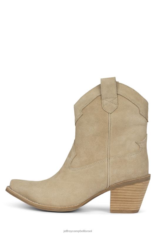 il Jeffrey Campbell rancher-l2 מגפי קרסול נשים זמש בז' NN6N6492