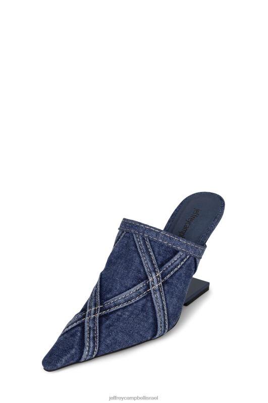 il Jeffrey Campbell sideeye-jn אתחול הדנים נשים משולבת ג'ינס כחול NN6N6266