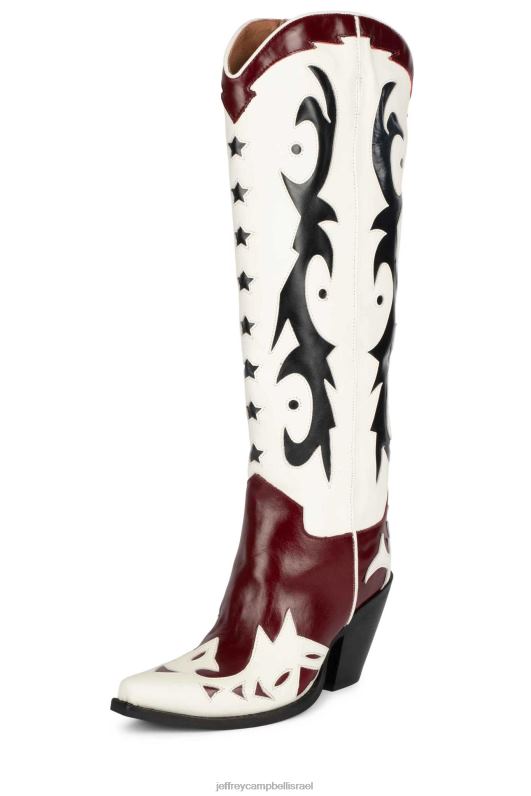 il Jeffrey Campbell starwood-2 מגפיים מברך עד ירך נשים אדום לבן כחול NN6N6789