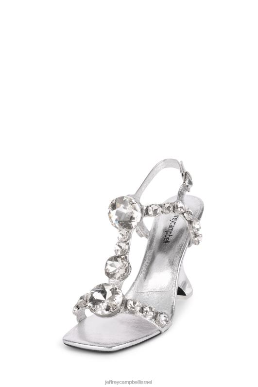 il Jeffrey Campbell stazia סנדל עם עקבים נשים משולבת כסף NN6N61631