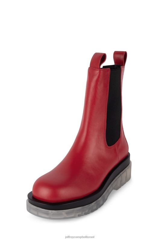 il Jeffrey Campbell tanked-cb מגפי קרסול נשים אדום ברור NN6N6433