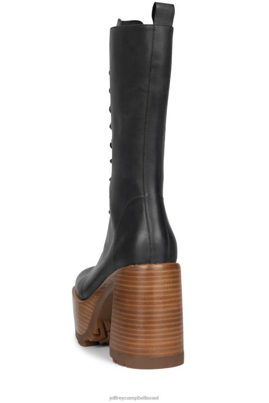 il Jeffrey Campbell theband-lu מגפי קרסול נשים ערימת שיזוף של סוס מטורף שחור NN6N6639