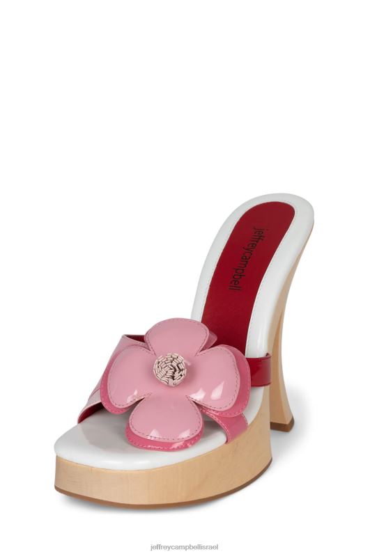 il Jeffrey Campbell u-grow-grl סנדל פלטפורמה נשים קומבו פטנט לבן ורוד NN6N6962