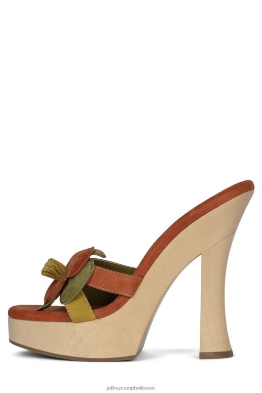 il Jeffrey Campbell u-grow-grl סנדל פלטפורמה נשים קומבו זמש חאקי חום NN6N6963