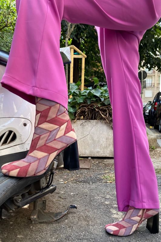 il Jeffrey Campbell vers-pw מגפי קרסול נשים מולטי זמש ורוד NN6N6443