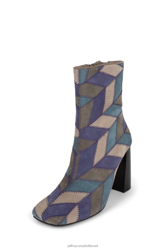 il Jeffrey Campbell vers-pw מגפי קרסול נשים מולטי זמש כחול NN6N6445
