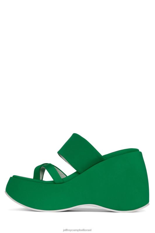 il Jeffrey Campbell vibe-2 סנדל פלטפורמה נשים ניאופרן ירוק NN6N61147