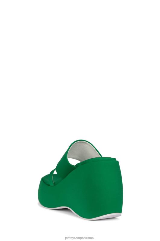 il Jeffrey Campbell vibe-2 סנדל פלטפורמה נשים ניאופרן ירוק NN6N61147