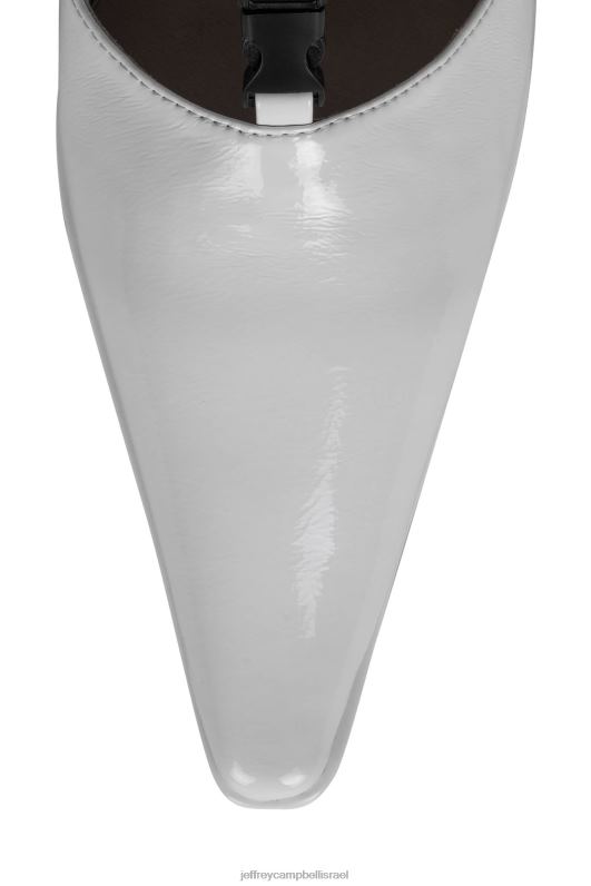 il Jeffrey Campbell vortexx מגפיים מברך עד ירך נשים פטנט קמט לבן NN6N6863