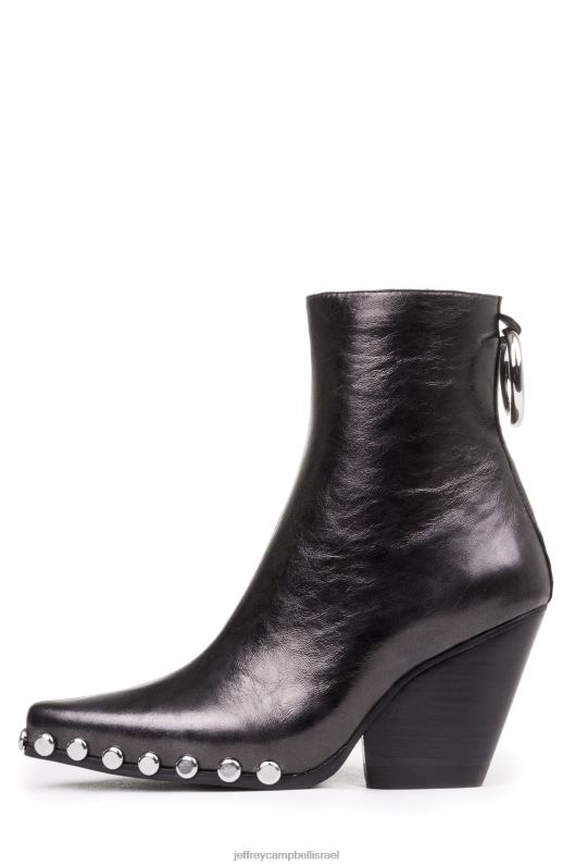 il Jeffrey Campbell walton-str מגפי קרסול נשים שחור מתכתי NN6N6355