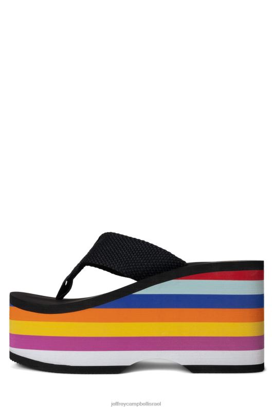 il Jeffrey Campbell wavin-mlt סנדל פלטפורמה נשים מולטי שחור NN6N6182