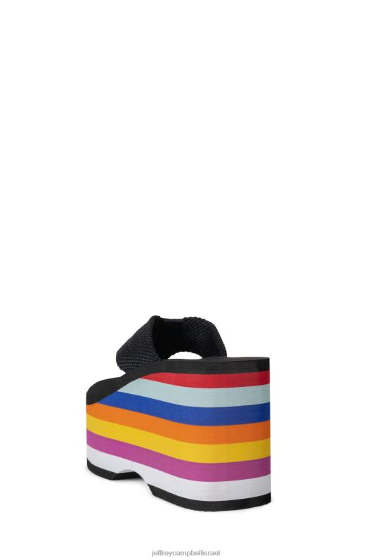 il Jeffrey Campbell wavin-mlt סנדל פלטפורמה נשים מולטי שחור NN6N6182