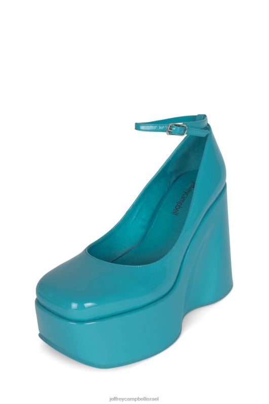 il Jeffrey Campbell yazmin משאבת פלטפורמה נשים פטנט אקוומרין NN6N61275